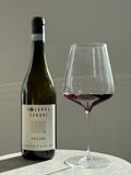 Rosanna Sandri Barbera d'Alba Baccara 2023 flaske og glas